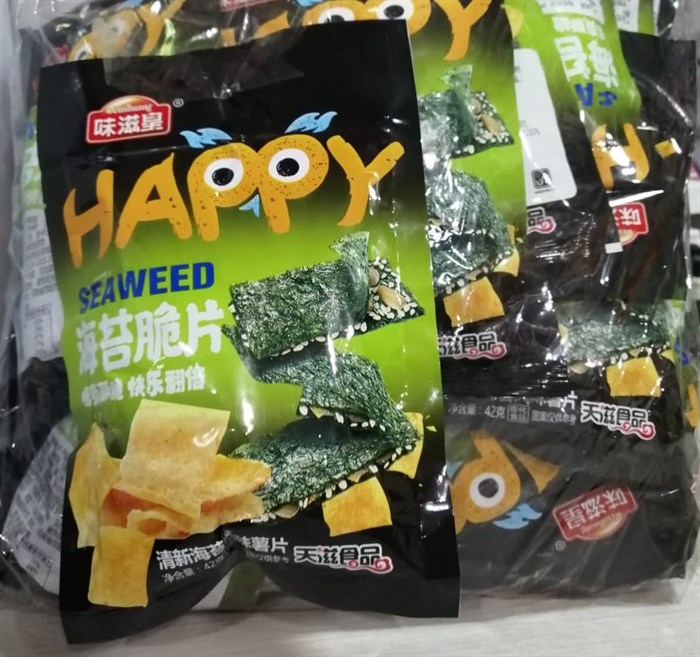 Чипсы Happy морская капуста 30шт/упак 504-2-1