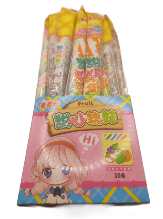 Маршмелоу фруктовые косички "Hi" 30шт/упаковка /1937-1