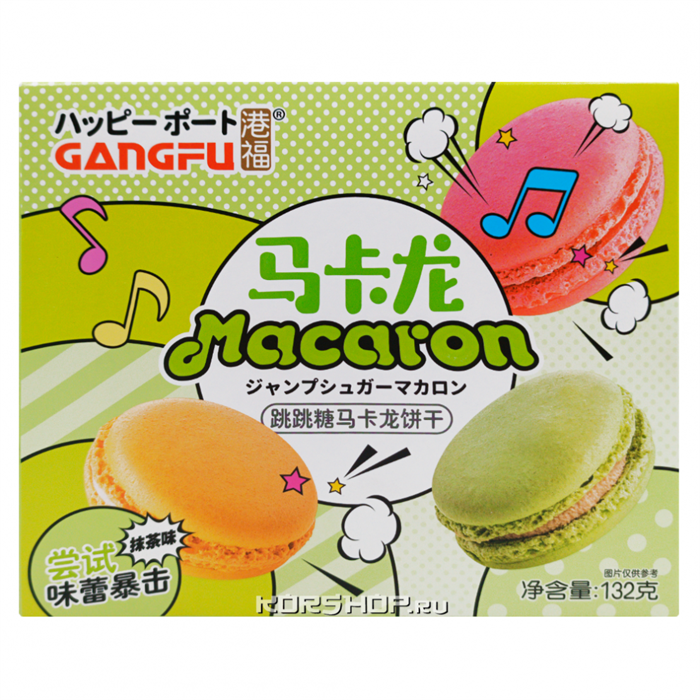 Сендвич-печенье "Макарон" со вкусом матча 132гр/24упак Коробка 2016-2