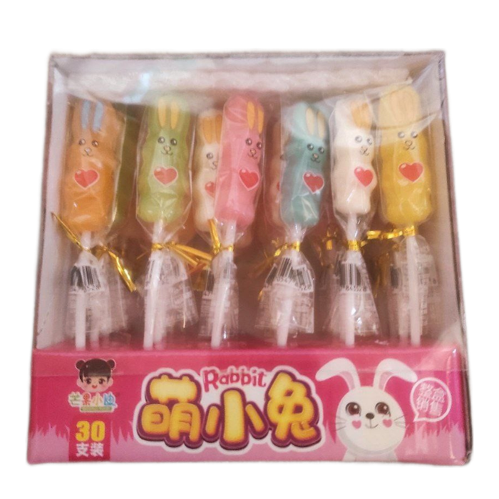 Леденец на палочке "Зайчик" 30шт/упаковка 2107-1-1