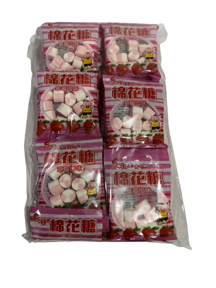 Маршмеллоу клубника 草莓 30шт/21упак Коробка /1215-1