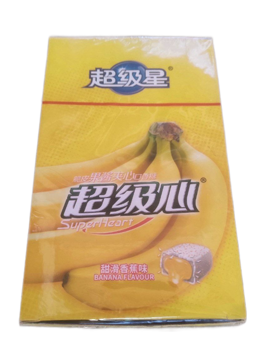 Жевательная резинка с джемом, вкус Банана 香蕉 13,5гр 30шт/20упак Коробка 1886-13 - фото 25397