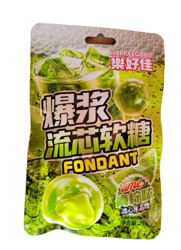 Конфеты желе с начинкой лайм 20шт/упаковка /1680-2а