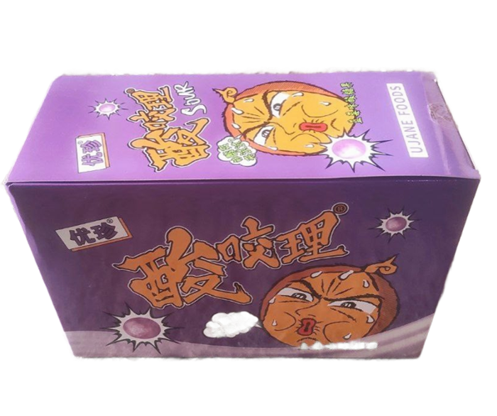 Конфеты кислые, карамель Лимончик вкус Черника 20шт/упаковка 2137-2-1