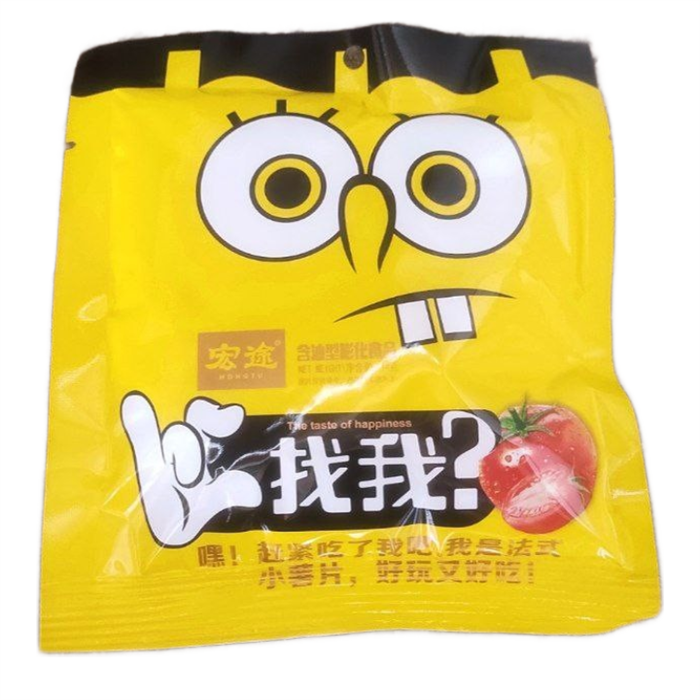 Чипсы со вкусом помидора "Спанчбоб" 14гр 30шт/упаковка 2219-1