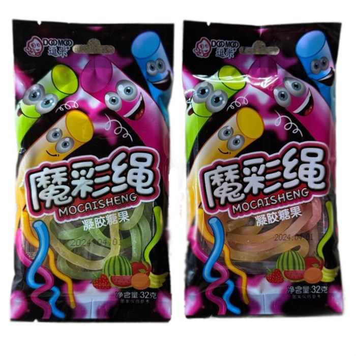 Желе фруктовое червячки 逗米魔彩绳 12шт/упаковка 1620-2-1