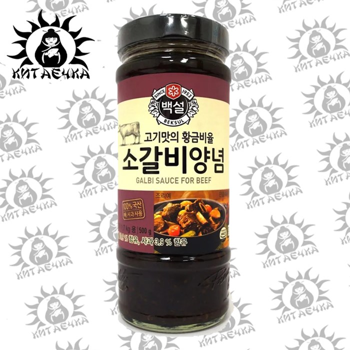Соус маринад для говяжьих ребрышек Гальби (КОРЕЯ) 500гр/12шт Коробка 2165 - фото 29625