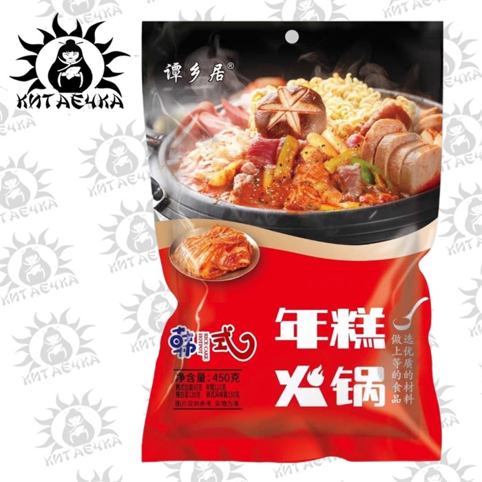 Рисовые палочки Токпокки с лапшой и острой капустой в мясном бульоне 450гр20упак Коробка 1829-2