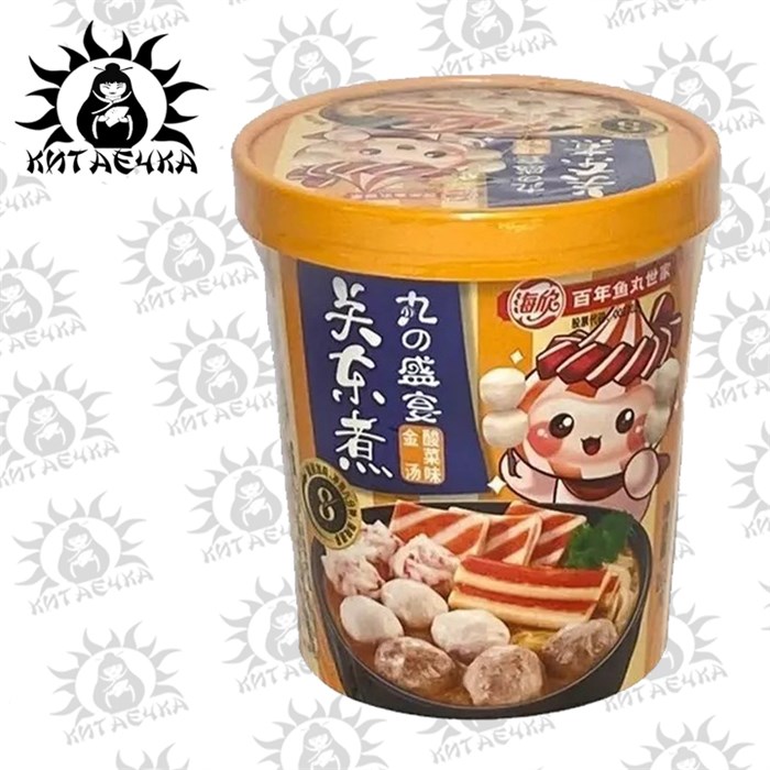 Фунчеза морепродукты кисло острая 酸菜味 Желтая 12шт Коробка /1116-1