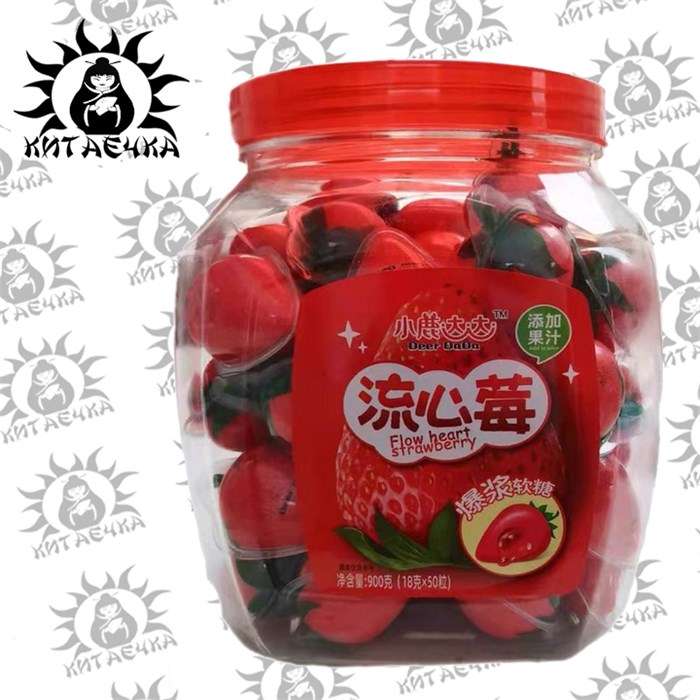 Желе клубничка Deer DaDa 50шт/упак /1118-1а