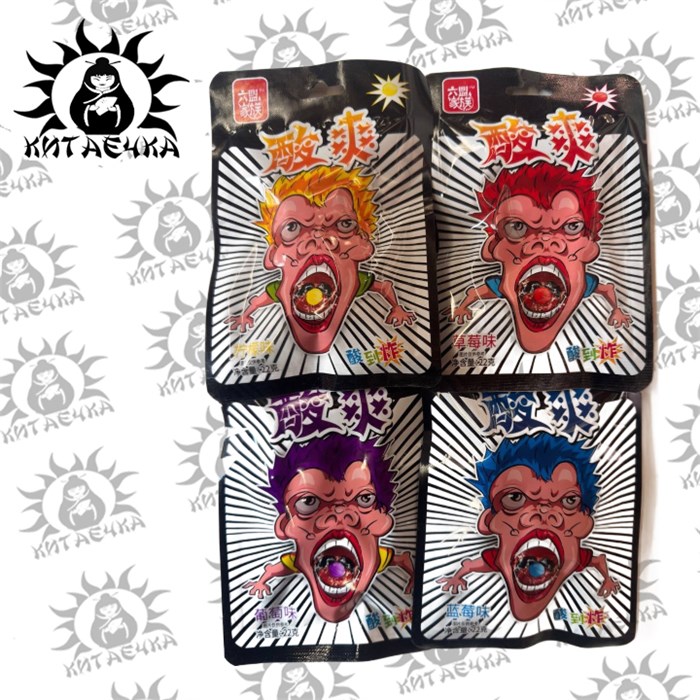 Микс кислых фруктовых конфет 20шт/упаковка 2304-1