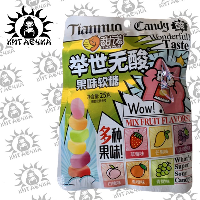 Фруктовая шипучка 25г 20шт/упак /1162-1а