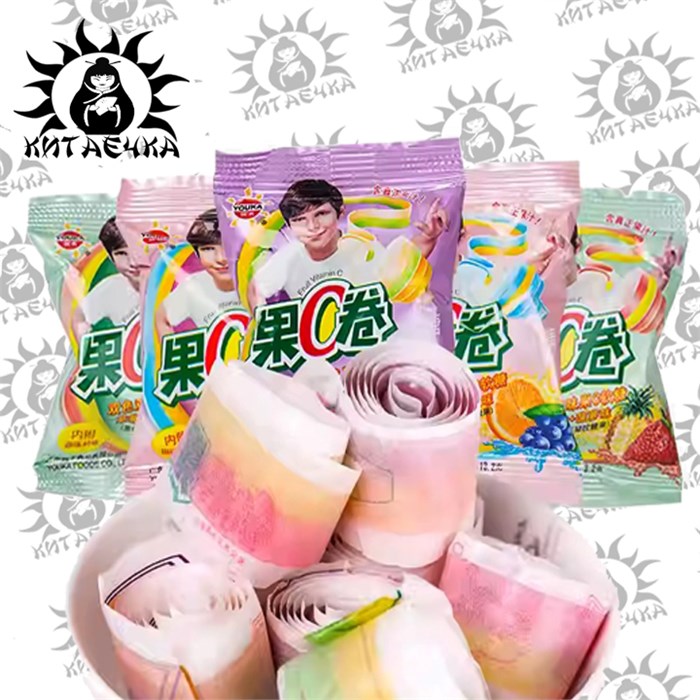 Мармелад на ленте. Разные вкусы в коробке 30шт/упак /338-1