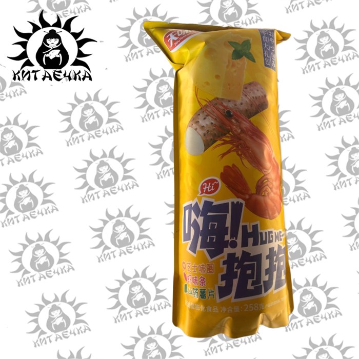 Чипсы из батата крабовая икра-сыр (желтая) 258г/12шт Коробка 2314-2