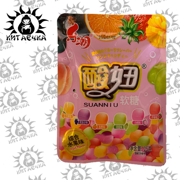 Конфеты фруктовые 25г 20шт/12упак Коробка /1164-1