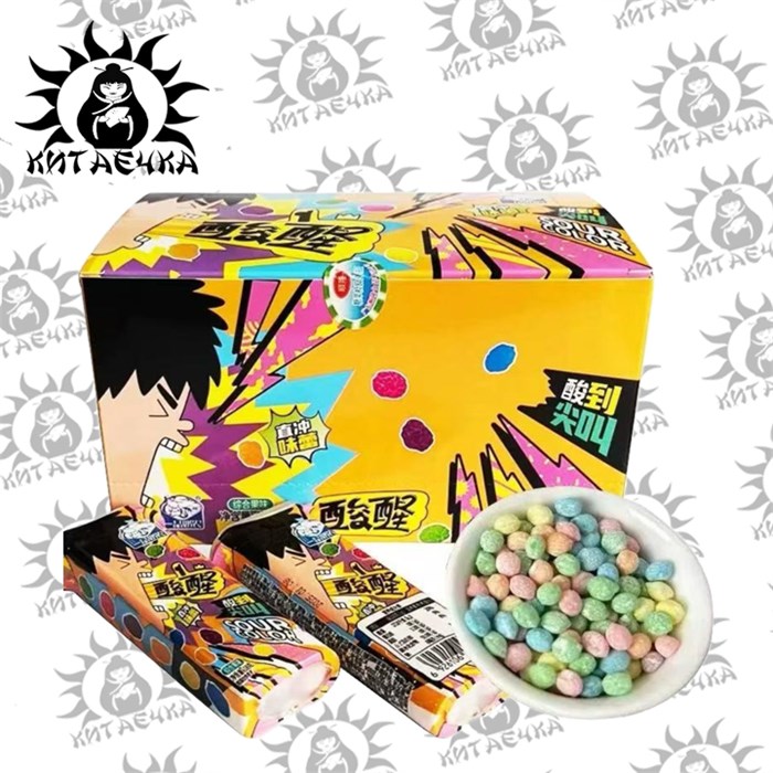 Кислые фруктовые конфеты драже 18г 20шт/упаковка 3090-1