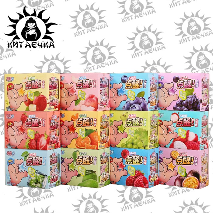 Фруктовое ассорти конфет звездочка 20г 20шт/12упак Коробка 2306 - фото 31652
