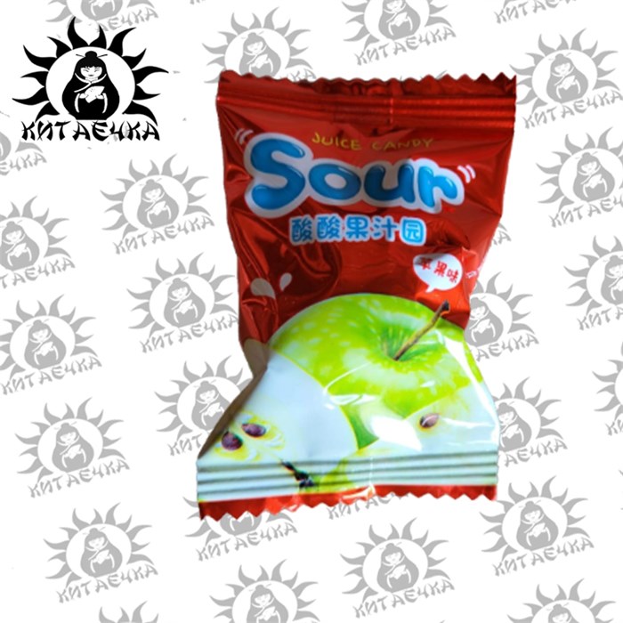 Конфеты желе кислое яблоко 2,5кг/упаковка /1700-1а