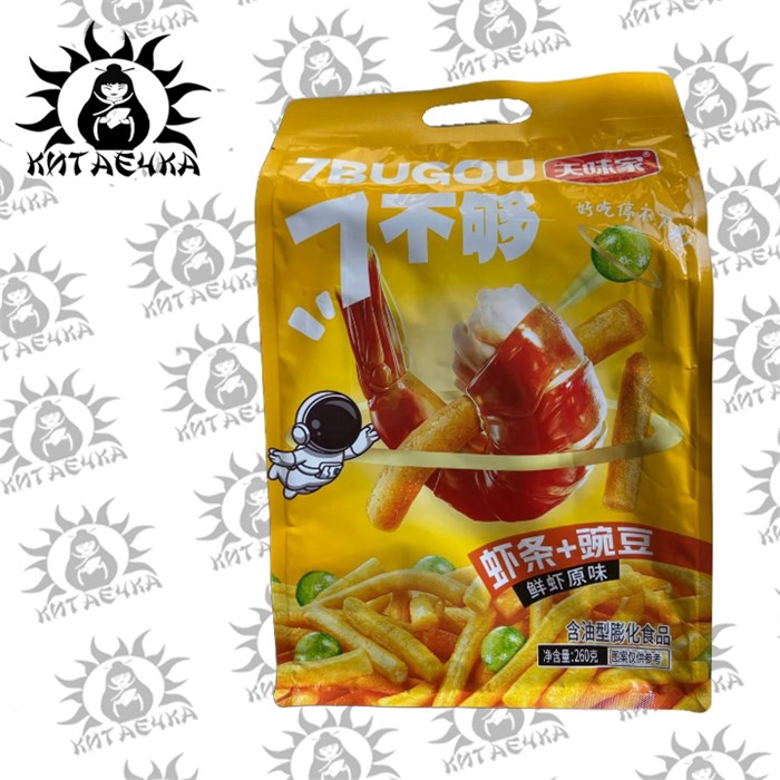 Чипсы картошка фри со вкусом оригинальной креветки 260г/20упак коробка 3378-1 - фото 32307