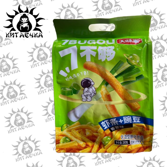 Чипсы картошка фри со вкусом зеленого лука 260г/20упак коробка 3378-2 - фото 32309