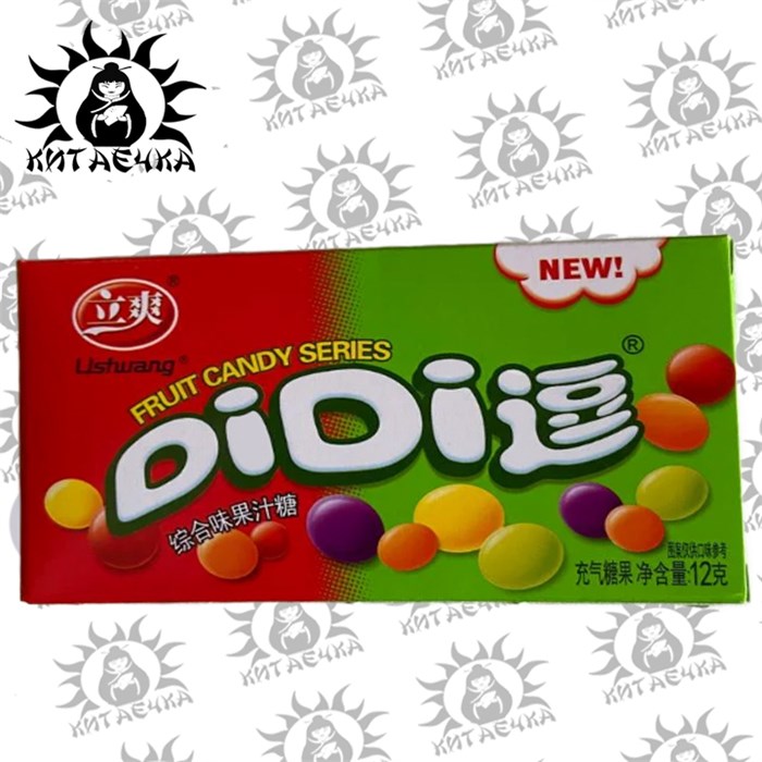 Фруктовые кислые конфеты "DiDi" 12г 24шт/24упак коробка 3456