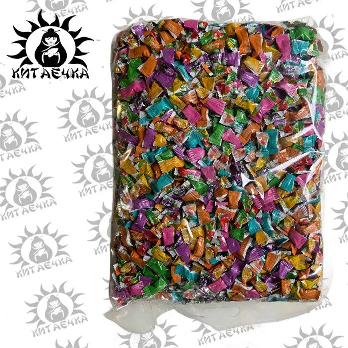 Фруктовые весовые мятные конфеты 2,5кг/4упак Коробка 3470