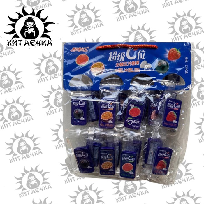 Конфеты-Таблетки фруктовые без сахара "C" 40шт/упак 3472-1