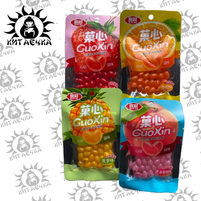 Фруктовые конфеты драже микс бобы 20шт/12упак Коробка 3194