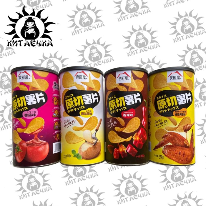 Чипсы в банке со вкусом картофеля 115г/15упак коробка 3343-3