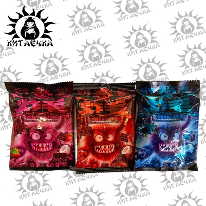 Кислые фруктовые кола "Чертик" 22г 20шт/12упак коробка 3514-2