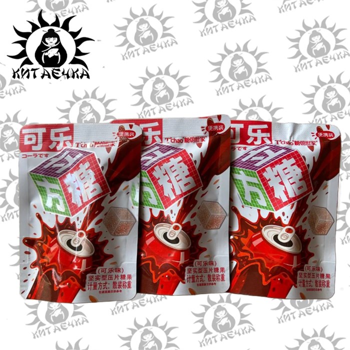 Фруктовый мармелад в сахаре "Кубик" со вкусом колы 20г 20шт/12упак коробка 3531