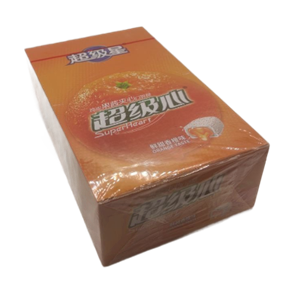 Жевательная резинка с джемом, вкус Апельсина 橘子 13,5гр 30шт/20упак Коробка /1886-9