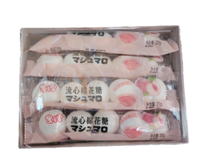 Зефир с начинкой  персик 桃 12шт/12упак Коробка /1502-1