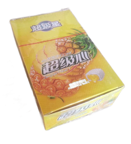 Жевательная резинка с джемом, вкус Ананаса 鳳梨 13,5гр 30шт/20упак Коробка /1886-11