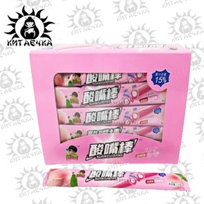 Тянучки кислые со вкусом Персика 桃 30шт/20упак Коробка 2102-4