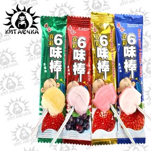 Чупачупс на палочке фруктовый в ассортименте шесть 80шт/30упак Коробка /1018-1