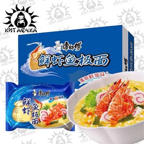 Лапша со вкусом креветки пачка "Мастер Да-О" 虾 92г/24шт Коробка /598