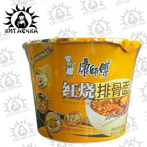 Лапша со вкусом пряных свиных ребер чашка 排骨 12шт Коробка /604