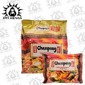 Лапша Nongshim Champong со вкусом морепродуктов острая 4шт/8упак Коробка /915-1