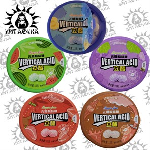 Мятные конфеты ассорти вкусов шайба (виноград, арбуз, кола, черника, клубника) 13г 20шт/15упак Коробка /1392-1