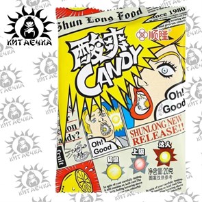 Кислые конфеты кенди девушка лимон 柠檬 20шт/12упак Коробка /855-3