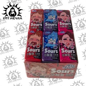 Кислые конфеты "Sours" микс вкусов 6г 30шт/20упак коробка 3081