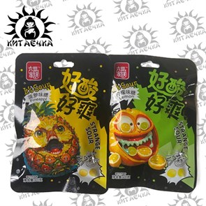 Кислые конфеты ассорти вкусов "Sour" 20г 20шт/12упак коробка 3083