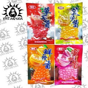 Конфеты драже бусинки апельсин, ананас, персик, клубника 橙子,菠萝,桃子,草莓 20шт/12упак Коробка /361