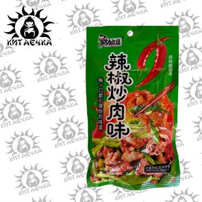 Соевое мясо со вкусом шашлыка с перцем чили 30шт/14упак коробка 3414