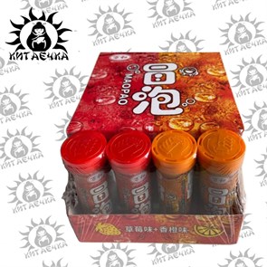 Фруктовые кислые таблетки Клубника-Апельсин 12г 20шт/12упак коробка 3465-2