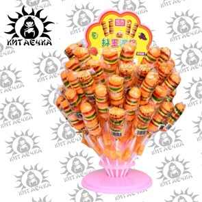 Конфета на палочке бургер 60шт/4упак Коробка /1002-1