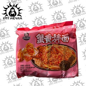 Яичная лапша с крабовой икрой 116г 5шт/8упак коробка 3360-3