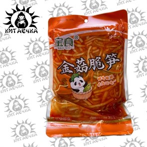 Золотистые эноки с ростками бамбука 