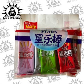 Печенье палочки в глазури разные вкусы 20г 14шт/24упак коробка 3529